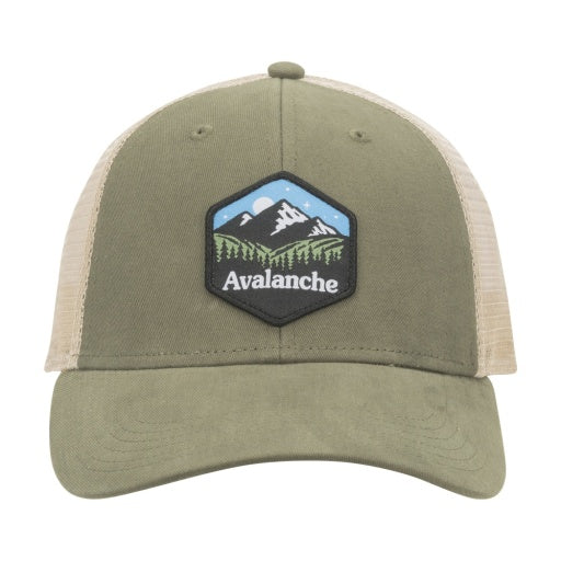 Avalanche Mountain Peak Adjustable Trucker Hat Avalanche