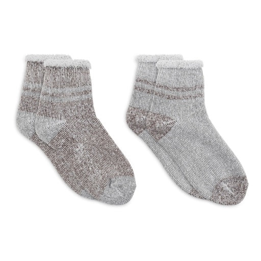 Lemon Women's 2 Pack Roll Over Cuff Anklet Socks Lemon