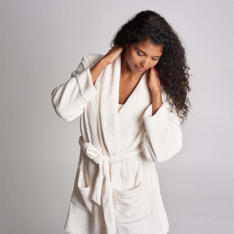 Lemon Women's Plush Fleece Robe Lemon