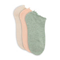 Lemon Women's 3 Pack 1/2 Terry Cloud Lettuce Edge Low Cut Sock Lemon