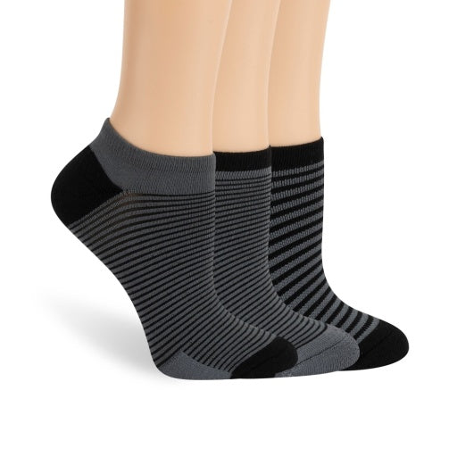 Lemon Women's 3 Pack Runner Powder Ribbed No Show Socks Lemon