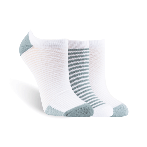 Lemon Women's 3 Pack Runner Powder Ribbed No Show Socks Lemon