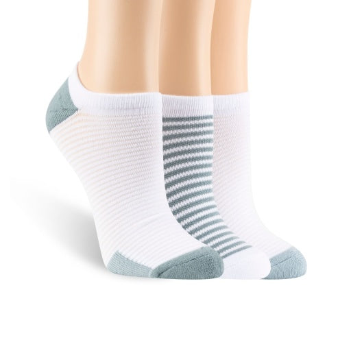 Lemon Women's 3 Pack Runner Powder Ribbed No Show Socks Lemon