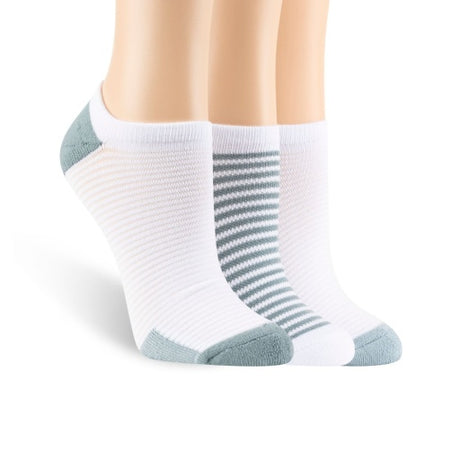 Lemon Women's 3 Pack Runner Powder Ribbed No Show Socks Lemon