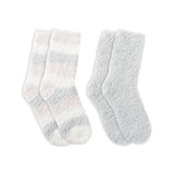 Lemon Women's 2 Pack Stripe Furr Foam Crew Sock Lemon