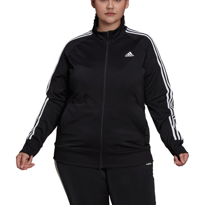 adidas Women's Tricot Slim 3-Stripes Track Jacket (Plus Size)