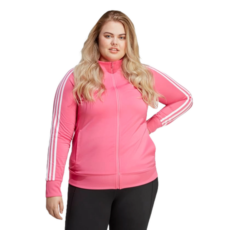 adidas Women's Tricot Slim 3-Stripes Track Jacket Plus Size adidas