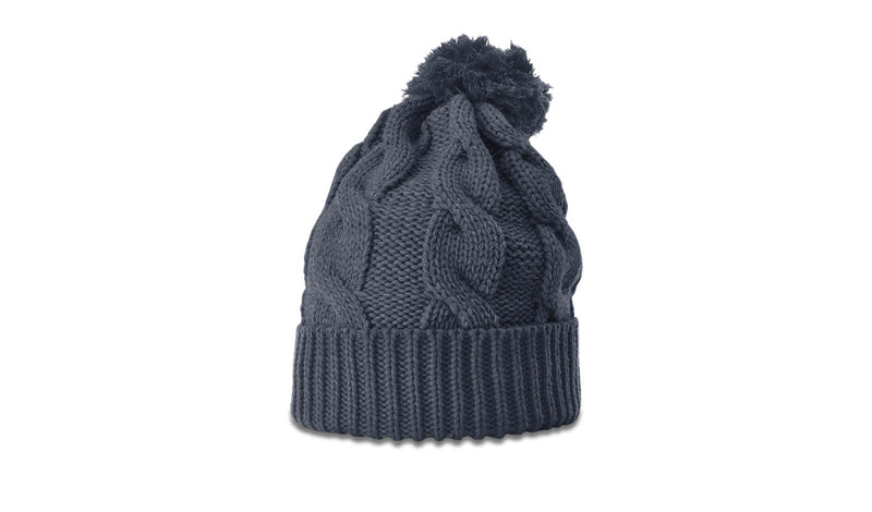 Richardson Chunk Twist Knit Beanie with Cuff & Pom