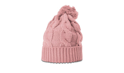 Richardson Chunk Twist Knit Beanie with Cuff & Pom