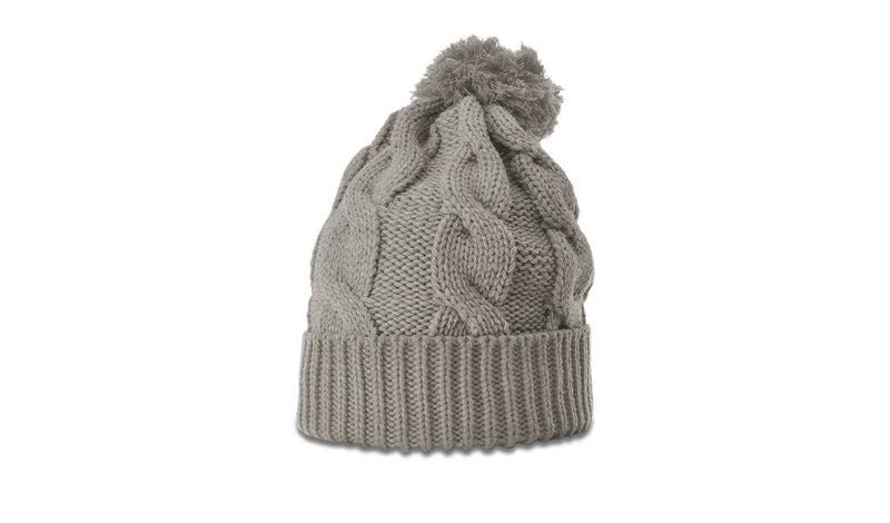 Richardson Chunk Twist Knit Beanie with Cuff & Pom
