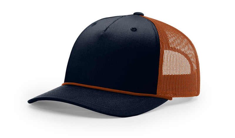 Richardson Five Panel Trucker with Rope Hat