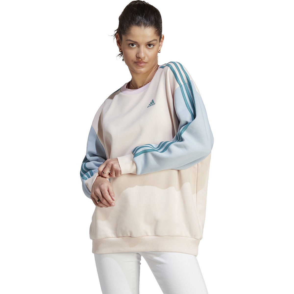 Adidas Women’s 3-Stripes Oversized Fleece Sweatshirt adidas