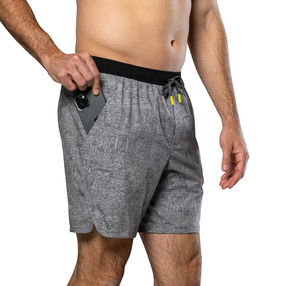 Nathan Men's Printed Essential 7" Shorts Nathan Sports