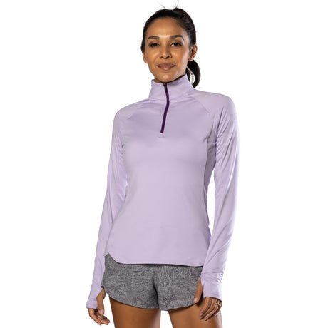 Nathan Sports Women's Tempo 1/4 Zip 2.0 Long Sleeve Womens Apparel Sweatshirts & Fleece