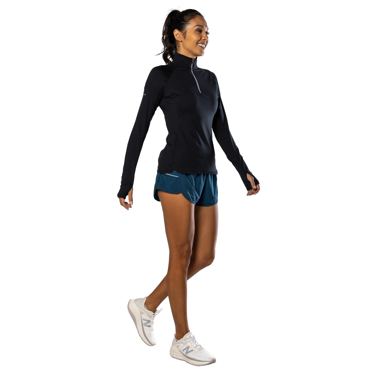 Nathan Sports Women's Tempo 1/4 Zip 2.0 Long Sleeve Womens Apparel Sweatshirts & Fleece