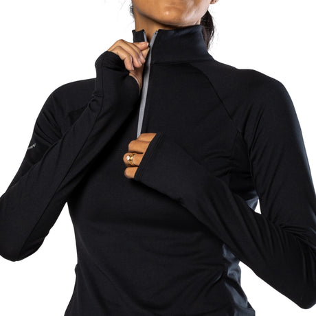 Nathan Sports Women's Tempo 1/4 Zip 2.0 Long Sleeve Womens Apparel Sweatshirts & Fleece