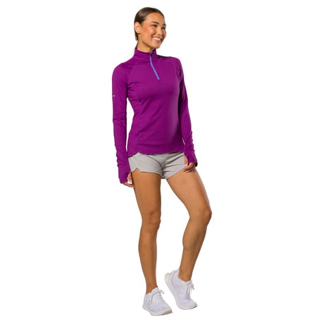 Nathan Sports Women's Tempo 1/4 Zip 2.0 Long Sleeve Womens Apparel Sweatshirts & Fleece