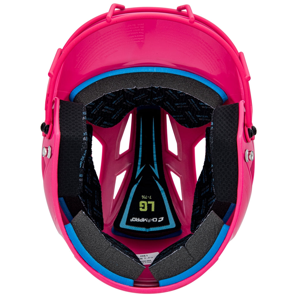 Champro Junior HX Rookie Fast Pitch Batting Helmet with Facemask-17