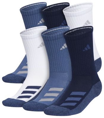 adidas Youth Cushioned Angle Stripe 6-Pack Crew Socks adidas