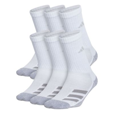 adidas Youth Cushioned Angle Stripe 6-Pack Crew Socks adidas