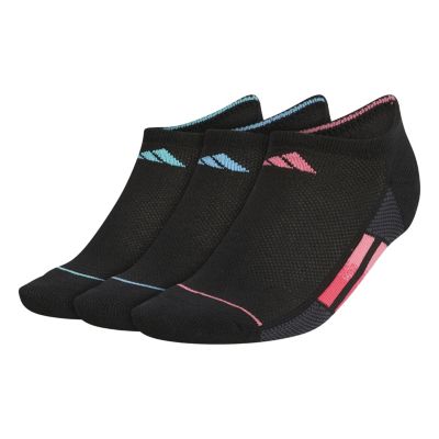 adidas Women's Superlite Stripe 3 3-Pack No Show Socks