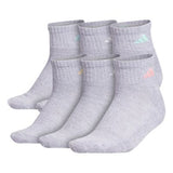 adidas Women's Athletic Cushioned 6-Pack Quarter Socks adidas