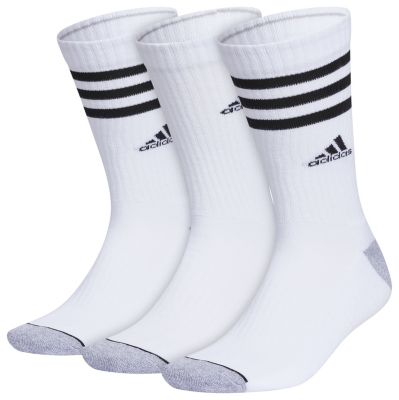 adidas Men's Cushioned 3-Stripe 3.0 3-Pack Crew Socks