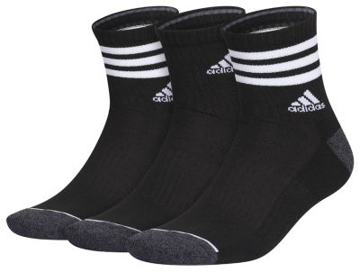 adidas Men's Cushioned 3-Stripe 3.0 3-Pack High Quarter Socks