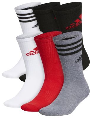adidas Men's Athletic Cushioned Mixed 6-Pack Crew Socks