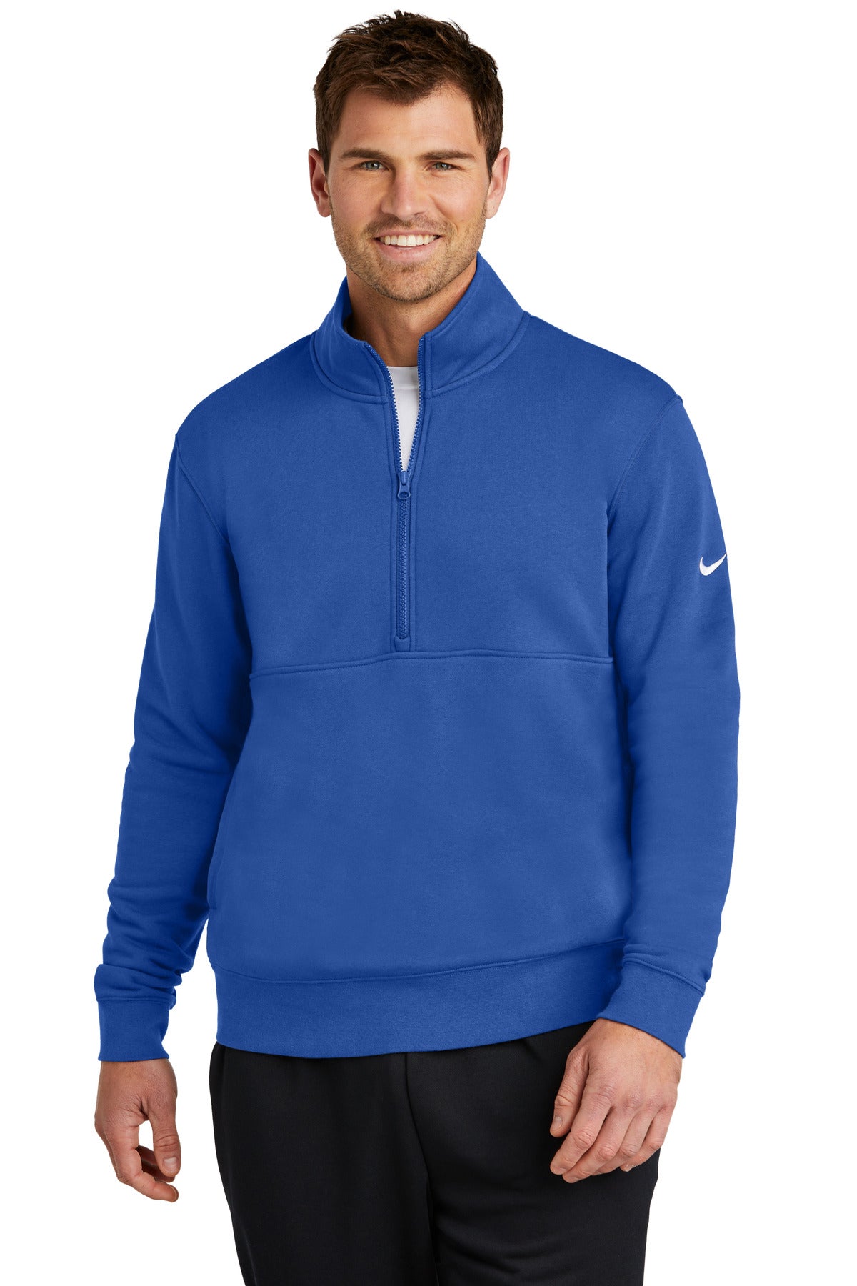Nike Men's Club Fleece Sleeve Swoosh 1/2 Zip. NKDX6718