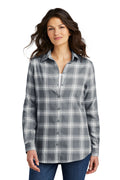 Port Authority® Ladies Plaid Flannel Tunic
