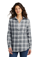 Port Authority® Ladies Plaid Flannel Tunic