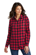 Port Authority® Ladies Plaid Flannel Tunic