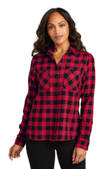 Port Authority® Ladies Plaid Flannel Shirt Port Authority