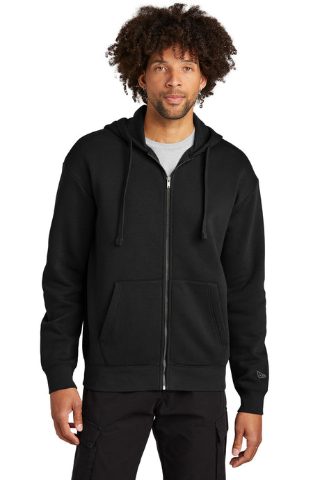 New Era Heritage Fleece Full-Zip Hoodie. NEA526 New Era