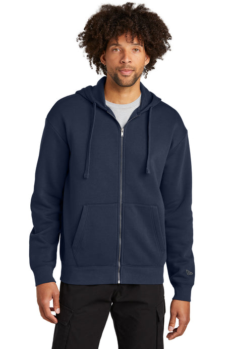 New Era Heritage Fleece Full-Zip Hoodie. NEA526 New Era