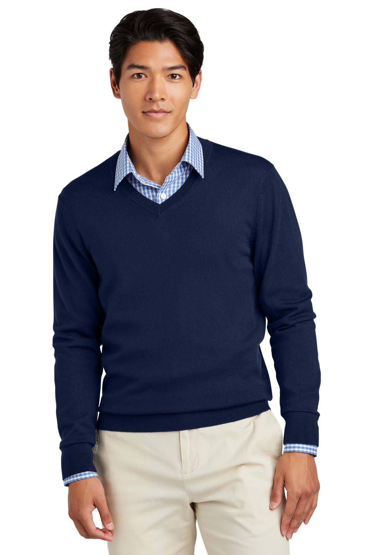 Brooks Brothers Washable Merino V-Neck Sweater. BB18410 Brooks Brothers