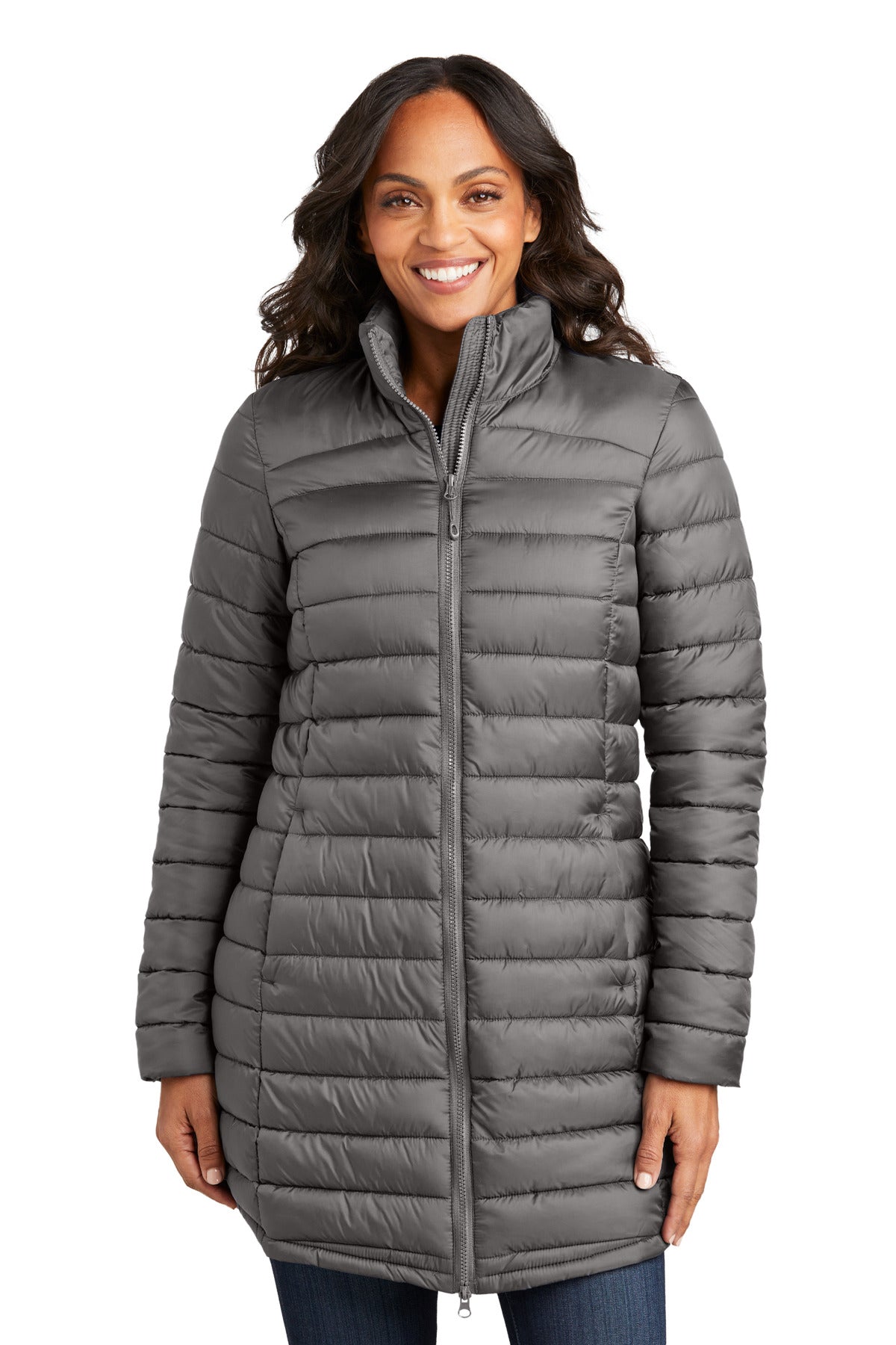 Port Authority® Ladies Horizon Puffy Long Jacket Port Authority