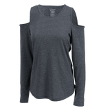 Boxercraft Women's Cold Shoulder Long Sleeve Tee Womens Apparel Shirts & Tops