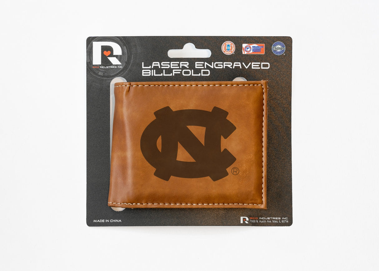 Rico Industries NCAA North Carolina Tar Heels  Laser Engraved Billfold Wallet-3
