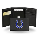 Rico Industries NFL Indianapolis Colts Embroidered Genuine Leather Tri-fold Wallet