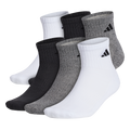 adidas Men's Athletic Cushioned 6-Pack Quarter Sock-1