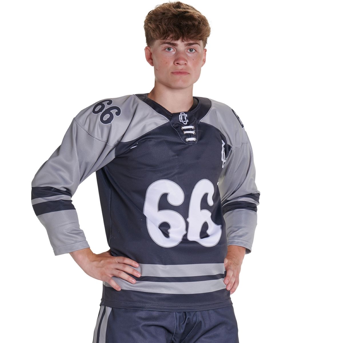 Custom Elite Faux Lace Neck Hockey Jersey Team Ice Hockey Jerseys