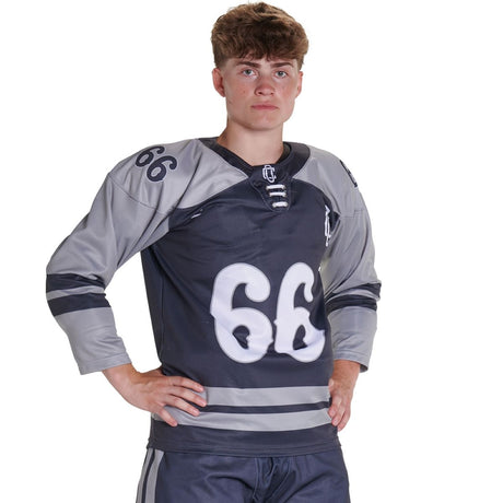 Custom Elite Faux Lace Neck Hockey Jersey Team Ice Hockey Jerseys