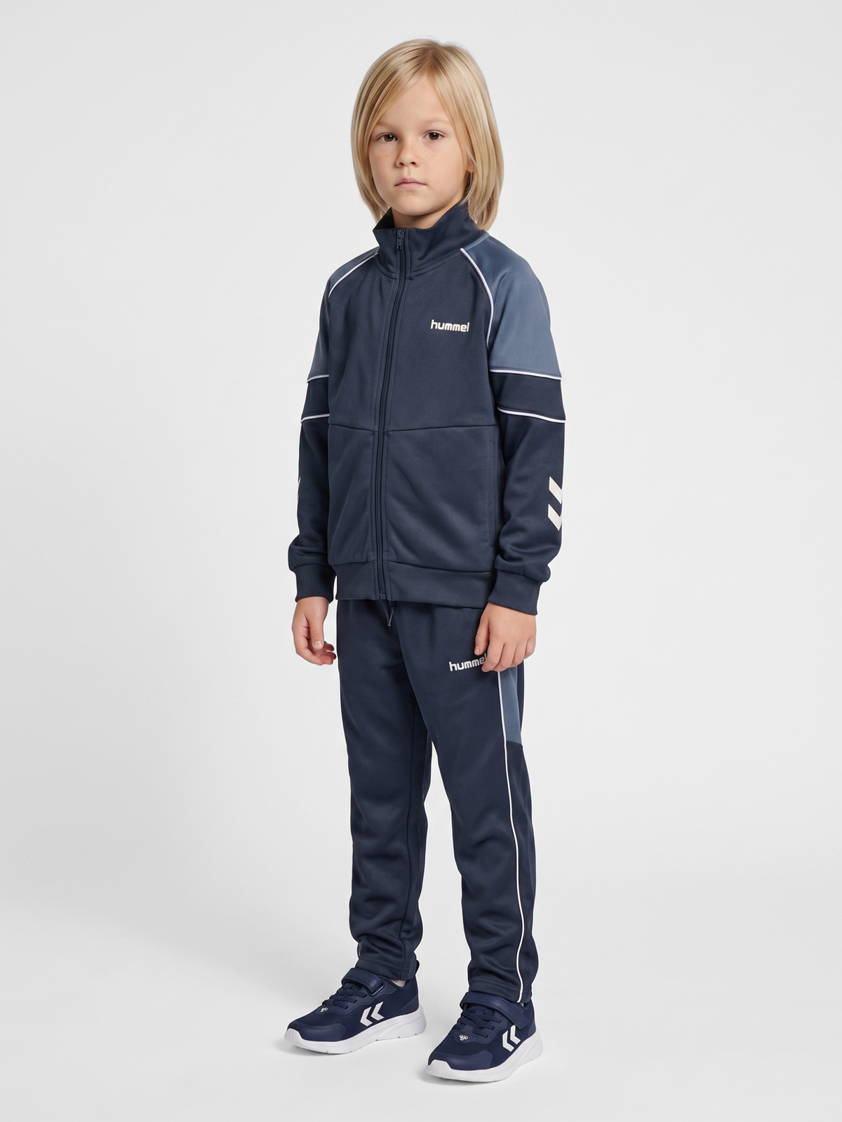 hummel Youth Regular Poly Block Zip Jacket-5