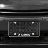 Rico Industries NCAA Maryland Terrapins Black 12" x 6" Chrome License Plate Frame-1