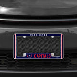Rico Industries NHL  Washington Capitals Classic 12" x 6" Chrome License Plate Frame-1