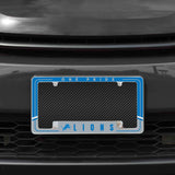 Rico Industries NFL  Detroit Lions Two-Tone 12" x 6" Chrome License Plate Frame-1