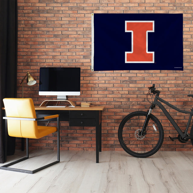 Rico Industries NCAA Illinois Fighting Illini Standard 3' x 5' Banner Flag-1