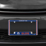 Rico Industries NHL  Edmonton Oilers Classic 12" x 6" Chrome License Plate Frame-1